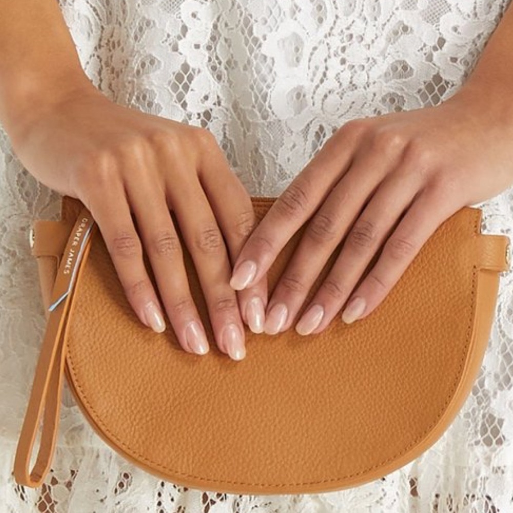 Draper James Leather Half Moon Wristlet